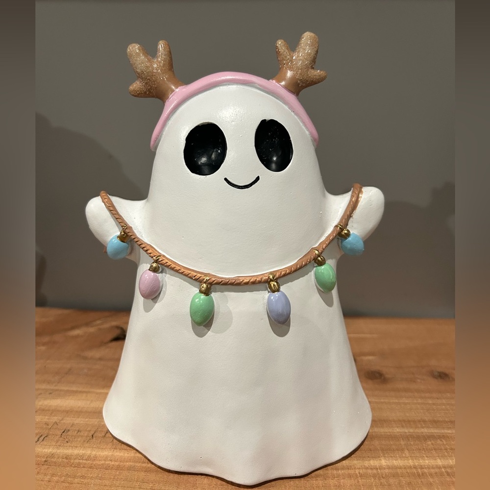 NEW 2025 Holiday Ghost w/Antlers & String Lights